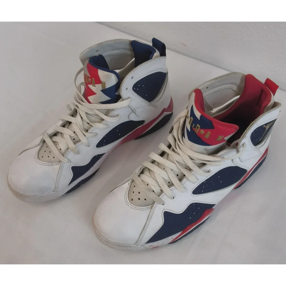 Nike Air Jordan 7 Retro Tinker Alternate Mens US 13 Used Red White & Blue #W5208